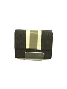 MICHAEL KORS◆COOPER TRIFOLD COIN WALLET/3つ折り財布/BLK/総柄/メンズ/36H1L