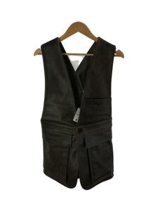 FUMIKA UCHIDA*23SS/LEATHER OVER BAG VEST/ лучший /34/ телячья кожа /BLK/FU-R-TP001