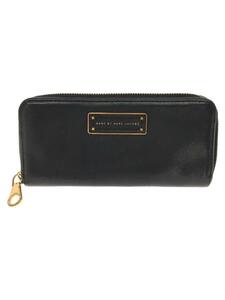 MARC BY MARC JACOBS◆長財布/レザー/BLK/無地/レディース