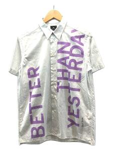 PS Paul Smith◆半袖シャツ/M/BETTER THAN YESTERDAY/BLU/プリント