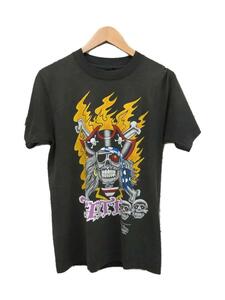 FRUIT OF THE LOOM◆Tシャツ/M/コットン/BLK/TATTOO/90年コピーライト/シングルステッチ/スカル