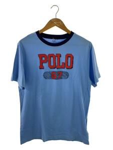 POLO RALPH LAUREN◆Tシャツ/XL/コットン/BLU/無地