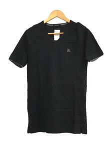 BURBERRY BLACK LABEL◆Tシャツ/2/コットン/ブラック/無地/D1P20-119-09