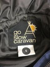 GO SLOW CARAVAN◆ジャケット/5/ポリエステル/NVY/無地_画像3