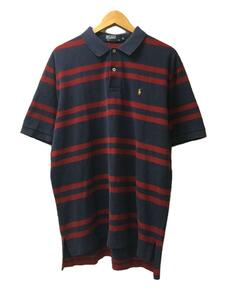 POLO RALPH LAUREN◆ボーダーポロシャツ/SIZE:XL/コットン/ネイビー