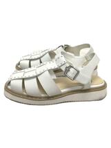 Odette e Odile UNITED ARROWS◆サンダル/24.5cm/WHT/フェイクレザー_画像1