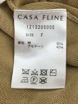 CASA FLINE◆バックカシュクールニットドレス/FREE/コットン/BEG/無地/1213205005_画像4