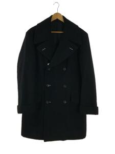 yohji yamamoto POUR HOMME◆コート/-/ウール/BLK/無地/丸文字