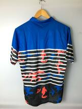 F.C.R.B.(F.C.Real Bristol)◆DRY FIT/ポロシャツ/M/ポリエステル/BLU/総柄/640466-480_画像2