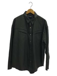 WRANGLER◆長袖シャツ/XL/ポリエステル/GRY/無地/WS9298