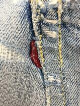 Levi’s◆デニム/47モデル後期/Vステッチ/銅製リベット/隠しリベット/リペア多/50～53年製_画像8