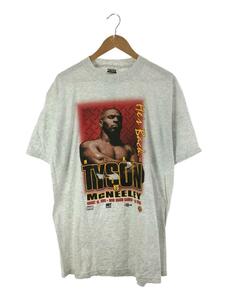 TULTEX◆90s/USA製/MIKE TYSON/Tシャツ/XL/コットン/GRY/汚れ有