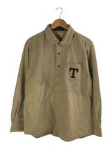 AT-DIRTY◆タグ付/ATD UMPIRE L/S SHIRT/OLIVE/長袖シャツ/M/ウール/ベージュ_画像1