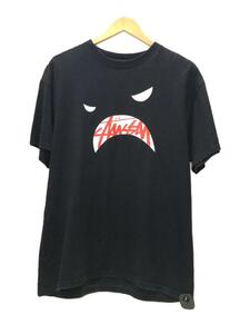 STUSSY◆Tシャツ/L/コットン/BLK/無地/メキシコ製