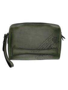 BERLUTI* rose wood / clutch bag / second bag / leather /GRN/ plain 