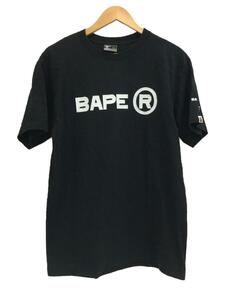 A BATHING APE◆半袖カットソー/Tシャツ/L/コットン/BLK/プリント