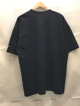 BLACK COMME des GARCONS◆23SS/袖スウォッシュロゴ刺繍Tシャツ/M/コットン/BLK/1k-t106/AD2022_画像2