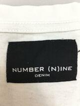 NUMBER (N)INE◆ロゴプリントポケットVネックTシャツ/L/コットン/WHT/無地/ポケットT_画像3