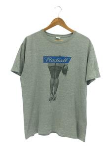 RADIALL◆ロゴ/フォトプリント/Tシャツ/L/コットン/GRY/プリント