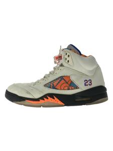 NIKE◆AIR JORDAN 5 RETRO/エアジョーダンレトロ/ホワイト/136027-148/27.5cm/WHT