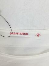 DRESSTERIOR◆Tシャツ/S/コットン/WHT/086-34002/GIZAカノコ エクセラ(R)ジップT_画像3