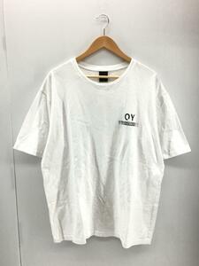 OY/Tシャツ/バックプリント/刺繍/コットン/WHT/オーバーサイズ