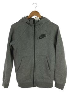 NIKE◆NSW RALLY HOODIE FZ/ジップパーカー/M/コットン/GRY/無地/AJ7340-091