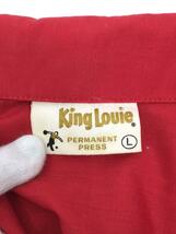 King Louie◆60-70s/Permanent Pressタグ/ボーリングシャツ/半袖シャツ/L/-/RED_画像3
