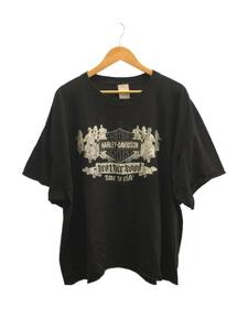 HARLEY DAVIDSON◆brotherhood/90s/Tシャツ/3L/コットン/ブラック