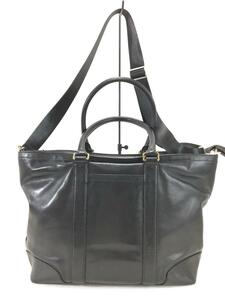 COACH◆ショルダーバッグ/レザー/BLK/無地/70600