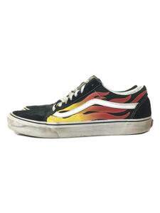 VANS◆オールドスクール/ファイヤーパターン/ローカットスニーカー/27.5cm/BLK/キャンバス