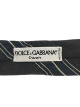 DOLCE&GABBANA◆ストライプネクタイ/ウール/GRY/メンズ_画像3