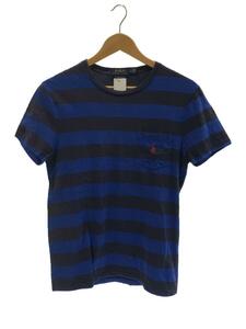 POLO RALPH LAUREN◆Tシャツ/S位/コットン/BLU/ブルー/ボーダー/半袖/トップス/