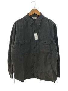 COOTIE◆18SS/Chambray L/S Work Shirt/長袖シャツ/M/コットン/GRY/無地