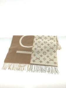 LOUIS VUITTON◆マフラー/カシミア/BEG/総柄/レディース/M77119/エシャルプモノグラム・スプ