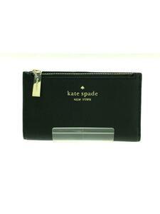 kate spade new york◆2つ折り財布/レザー/BLK/レディース/WLR00395