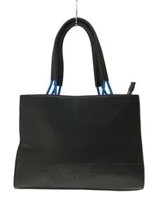 TOMMY JEANS◆トートバッグ/Torebka Tjw Femme Tote/フェイクレザー/BLK/AW0AW10158