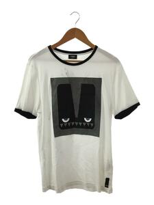 FENDI◆Tシャツ/-/コットン/WHT/プリント/FY0682 1LF