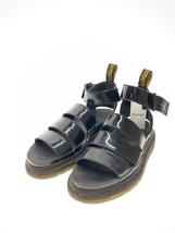 Dr.Martens◆サンダル/UK5/BLK/エナメル/AW006_画像2