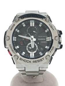 CASIO◆ソーラー腕時計・G-SHOCK/アナログ/GRY/SLV