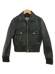 DIESEL◆G-Feijoa クロップドジャケット/ブルゾン/XS/フェイクレザー/BLK/G-FEIJOA