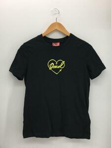 DIESEL◆Tシャツ/S/コットン/T-Reg-L4/ブラック/黒/ハート/半袖カットソー