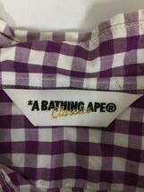 A BATHING APE◆半袖シャツ/M/コットン/PUP/チェック_画像3