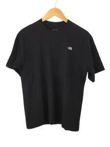 THE NORTH FACE◆S/S NUPTSE COTTON TEE_ショートスリーブヌプシコットンティー/M/コットン/BLK/無地