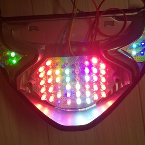 アドレス V125G 流れるような LED くるくるテールランプ RGB レインボー 基盤 LEDテールの画像6