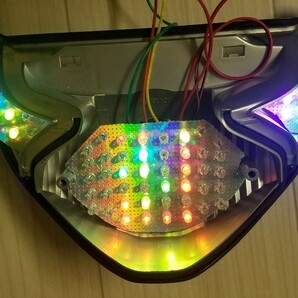 アドレス V125G 流れるような LED くるくるテールランプ RGB レインボー 基盤 LEDテールの画像8