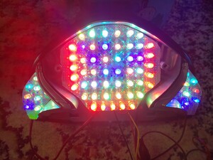 アドレス　V125G 流れるような　LED くるくるテールランプ　RGB　レインボー 基盤　LEDテール