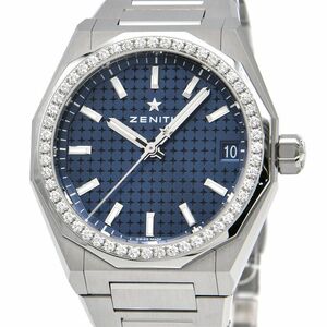 [3 -Year Гарантия] Zenis Ladies Defense Cede Line 36 16.9400.670/51.i001 Diamond Besel Back Back Blue Dial Автоматические часы Используются часы бесплатная доставка