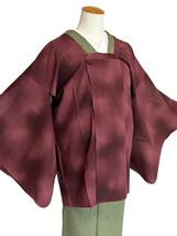 薄物コート 紗 道行コート 道行 和装コート 着物用コート 中古 仕立て上がり リサイクル着物 きもの 着物 カジュアル着物 kimono 裄63cm_画像2