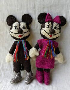 Art hand Auction ☆Mexikanische handgemachte Stofftiere Animarito☆Mickey & Minnie Stil 3, Handgefertigte Artikel, Innere, Verschiedene Waren, Andere